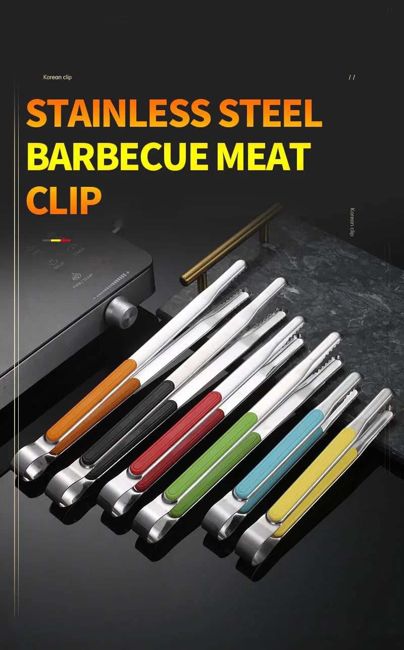 Korean Barbecue Clip Barbecue Clip Food Clip Stainless Steel Barbecue Clip Thickened Buffet Strawberry Clip Bread Commercial
