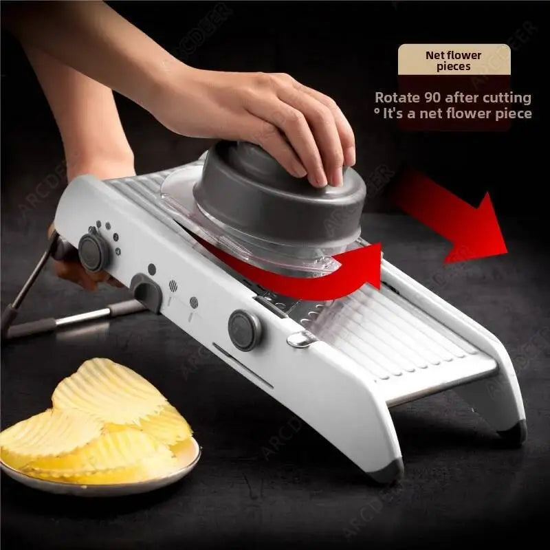 Manual Slicer 18 Type Adjustable Mandoline Cutter Multifunctional Vegetable Grater Stainless Steel Julienner Gadget Kitchen Tool
