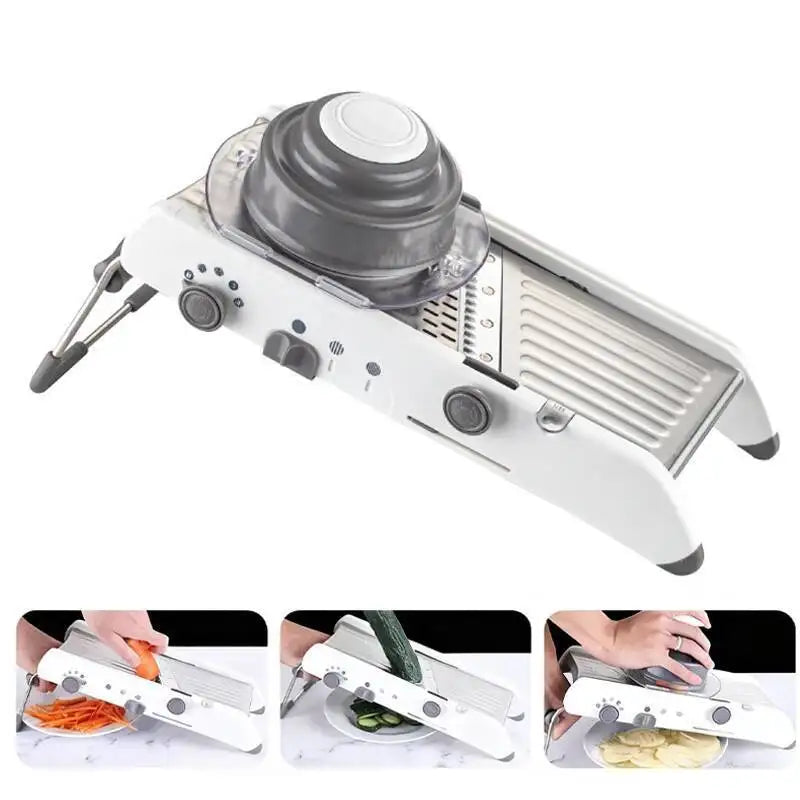 Manual Slicer 18 Type Adjustable Mandoline Cutter Multifunctional Vegetable Grater Stainless Steel Julienner Gadget Kitchen Tool
