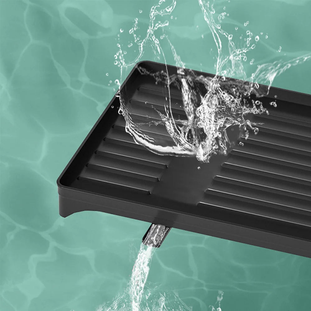 Dish Drying Rack 2-Tier Compact Kitchen Dish Rack Dish Drainer with Chopstick Cylinder Kitchen Drainer rack with spout