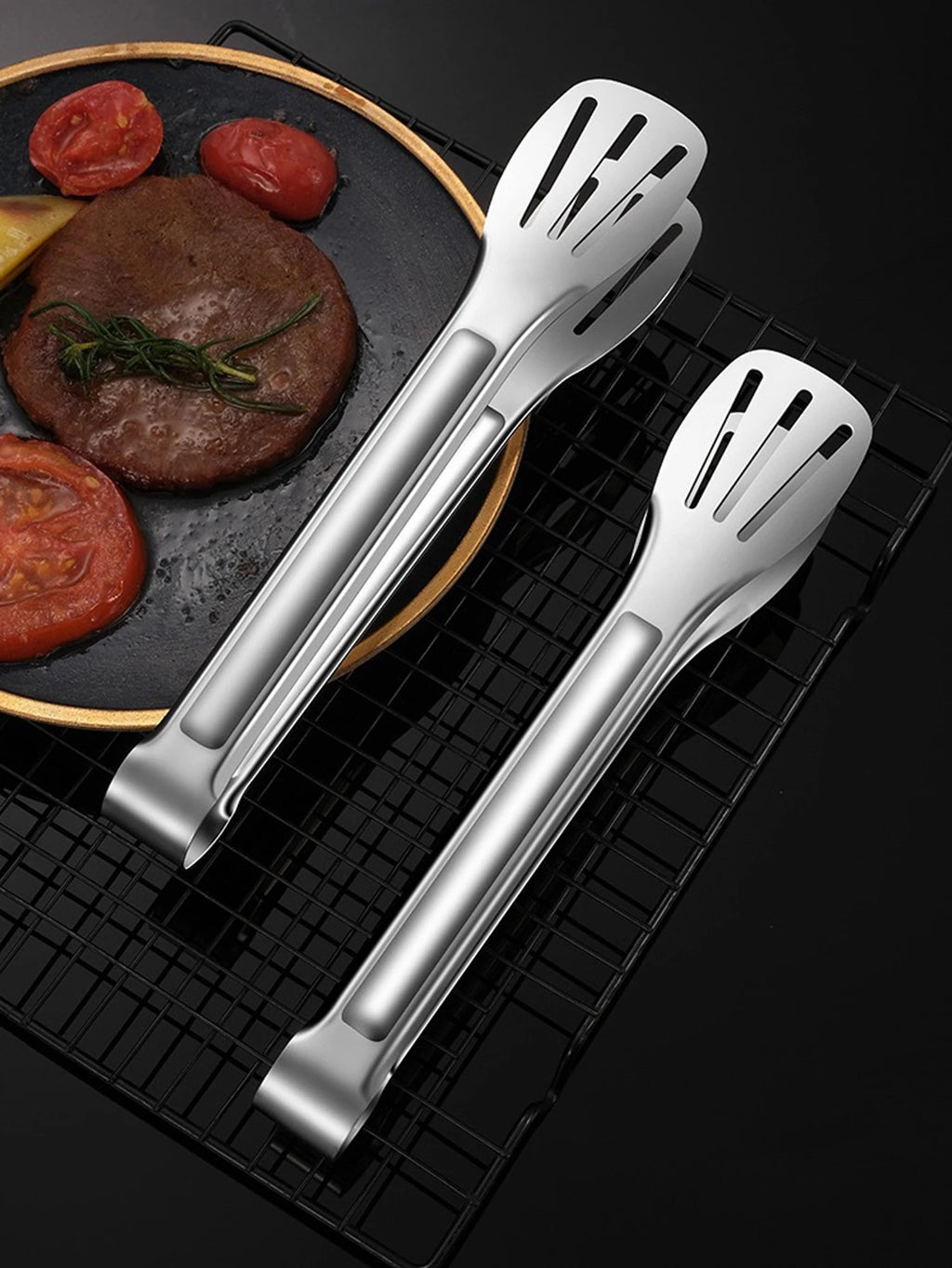 Stainless Steel Food Tongs Barbecue Tongs Meat Salad Steak Food Serving Clip Tweezers Long BBQ Cooking Tongs Kitchen Utensils