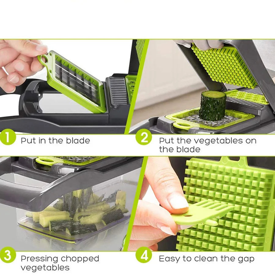 Multifunctional Vegetable Cutter Household Shredder Dicing Machine Kitchen Grater Slicer