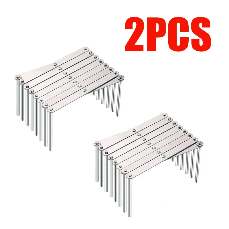 Retractable Storage Rack Space Saving Pot Lid Holder Space-Saving Stainless Steel Plate Dish Rack Heavy Duty For Kitchen Tools