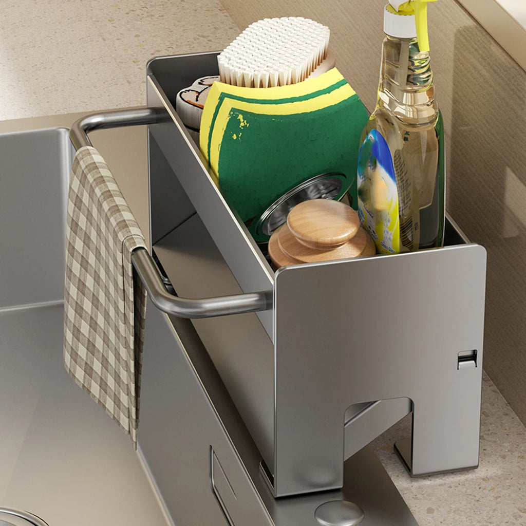 Kitchen Sink Stand Sponge Holder Dish Drainer Organizers Storage Accessories Shelf Storage Organizer Dish Drying Rack Gadgets