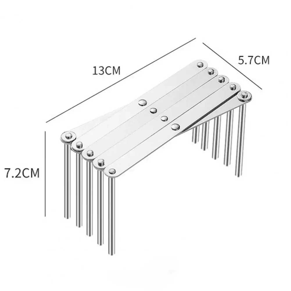 Stainless Steel Pot Lid Holder Retractable Space Saving Multifunctional Dish Plate Bowl Organizer Storage Rack Kitchen Supplies