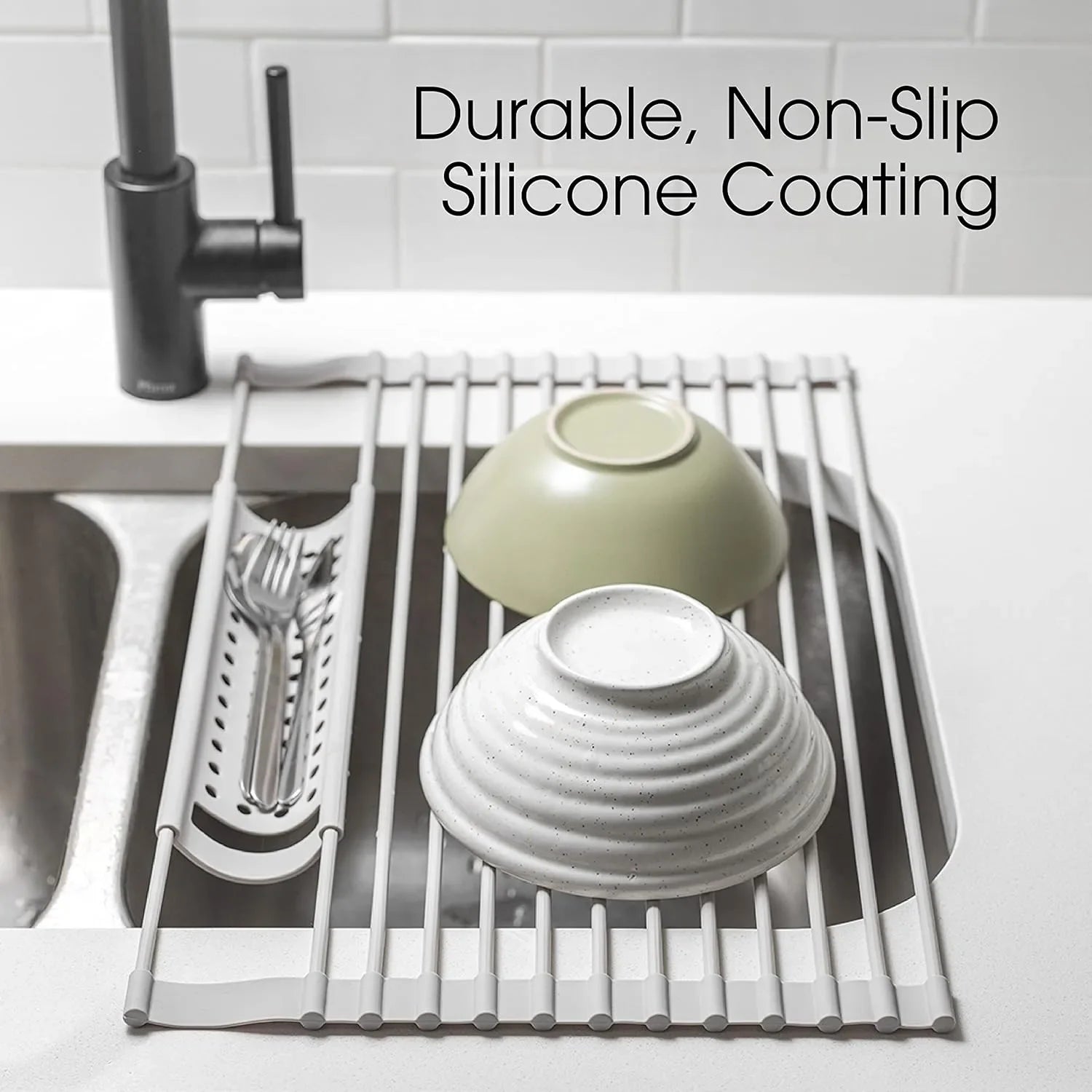 304 Stainless Kitchen Foldable Sink Plate Storage Bowl Holder Kitchen Dish Drying Rack Dish Drainer Shelf Kitchen Accessories