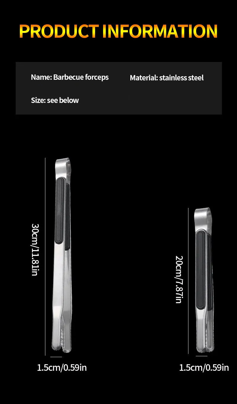 Korean Barbecue Clip Barbecue Clip Food Clip Stainless Steel Barbecue Clip Thickened Buffet Strawberry Clip Bread Commercial