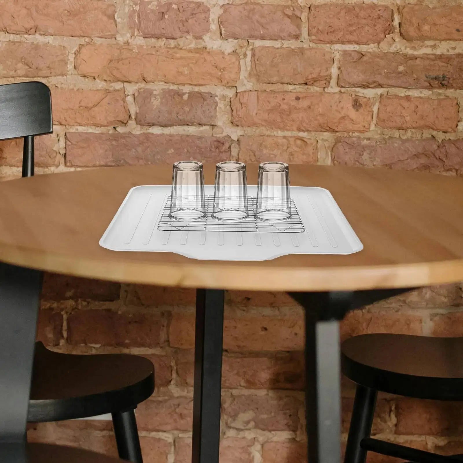 Dish Draining Board Stainless Steel Kitchen Sink Organizer For Dishes Spices Utensils Countertop Space Saving Rack